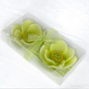NEW-2PC delicate fragrant poppies floating candles